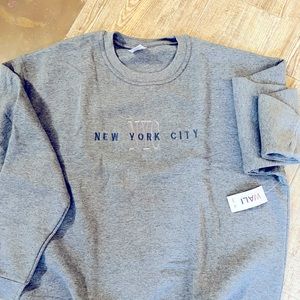 New York City Sweatshirt - Grey, XL (Unisex: Men / Women). Never been worn. NWT.